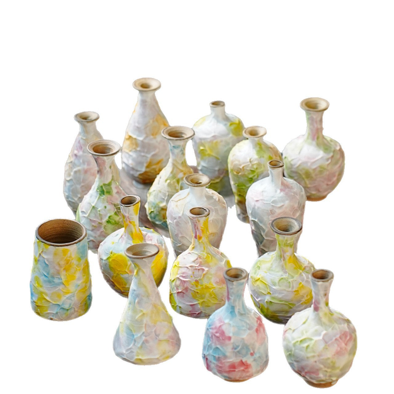 A cream ice cream vase pottery ornament