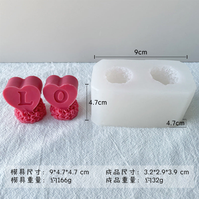 A red lip rose silicone mold