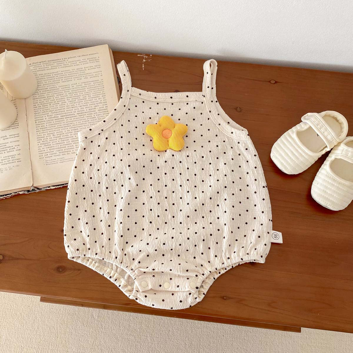 Summer Korean version baby camisole jumpsuit for boys and girls, cartoon sleeveless vest, crawling suit for newborns, thin fitting jumpsuit - Mixbatch