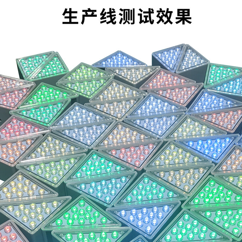 A led outdoor solar colored light step light lens bright waterproof anti-theft staircase light step light