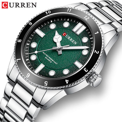 A 8450 Cross-border Simple Men's Watch Waterproof Steel Belt Men's Business Quartz Watch Men's Watch