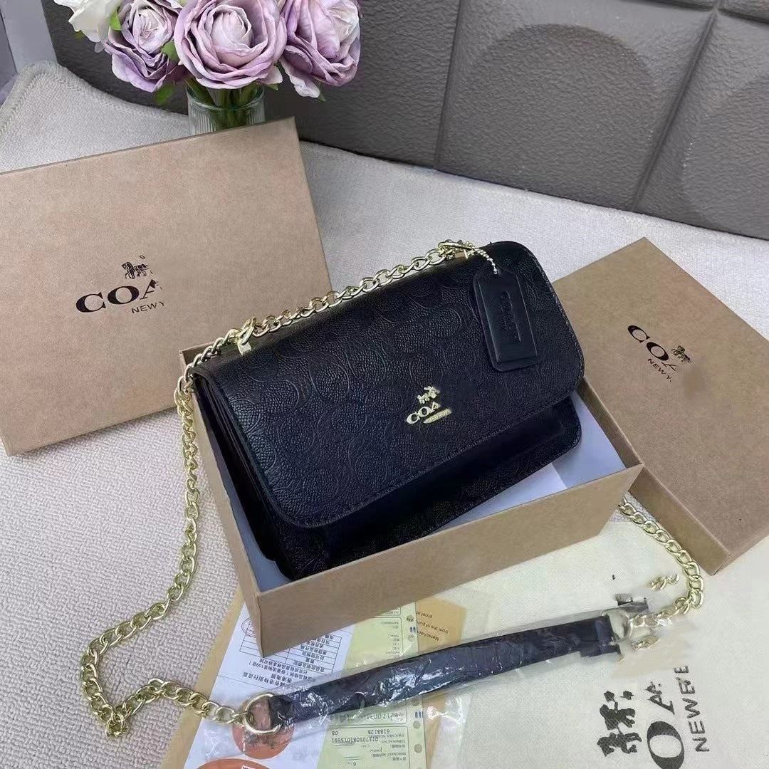 A Portable printing light luxury high-end single shoulder retro diagonal cross-border foreign style versatile letter cross-border - Mixbatch