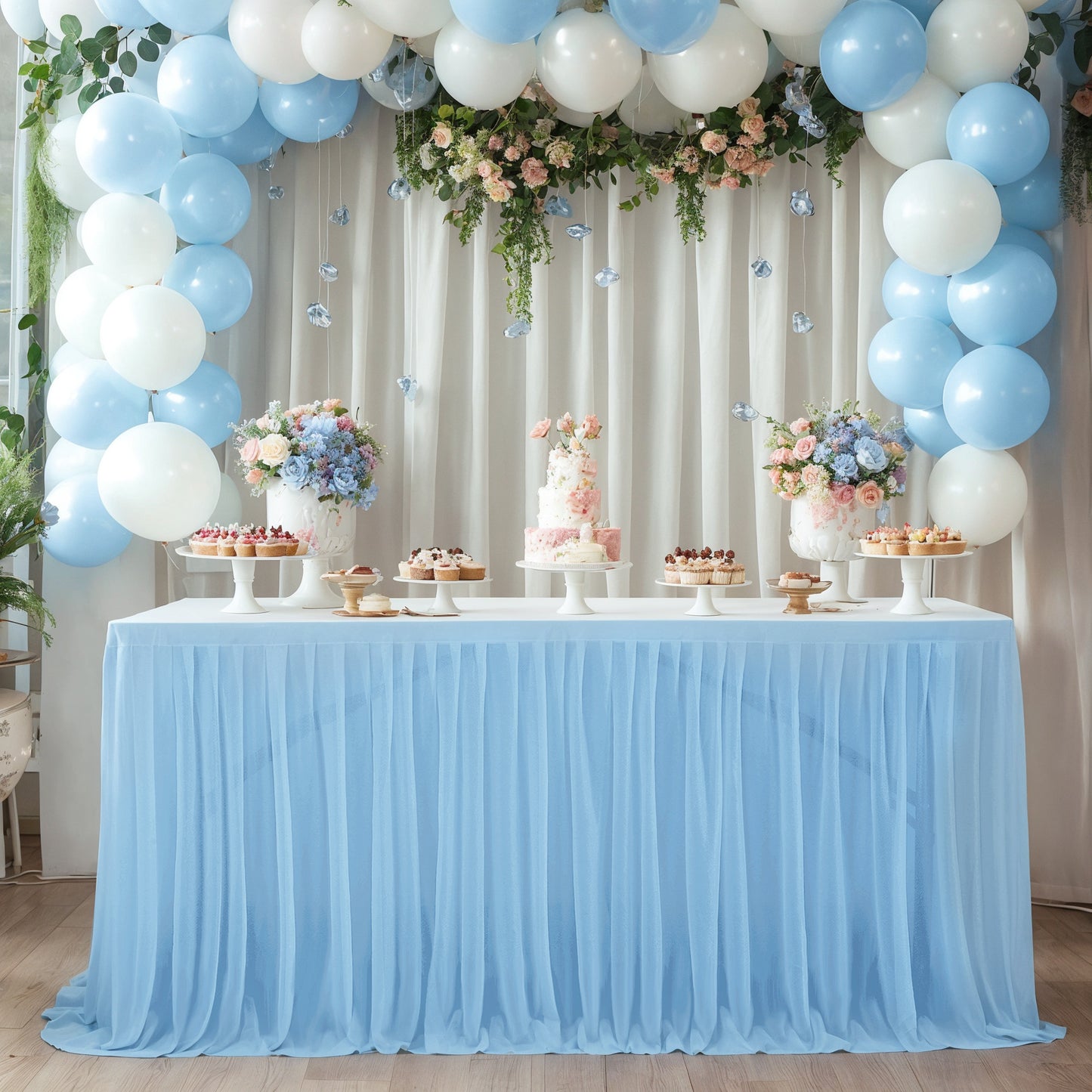 A Table curtain table circumference