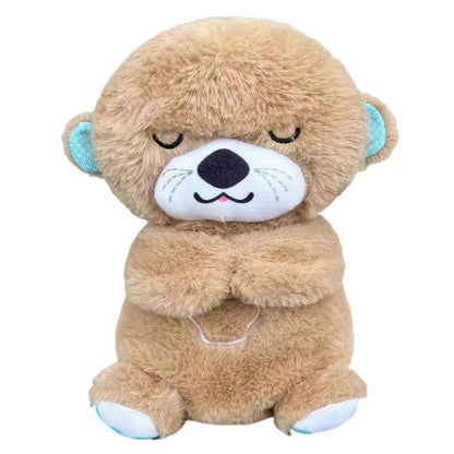 A breath otter breath bear cute plush toy soothing luminous doll cute sweet sleeping position otter sleeping