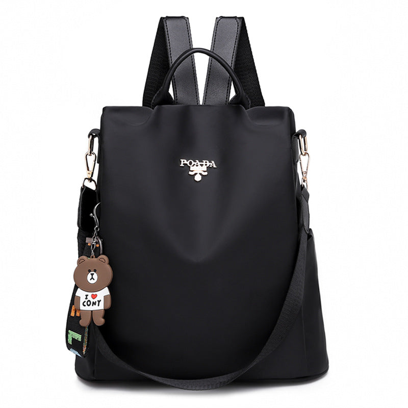 A Korean version of fashionable versatile Oxford cloth anti-theft backpack women's bag free pendant - Mixbatch