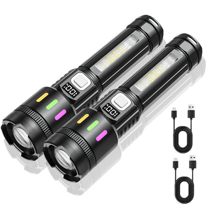 A new strong light flashlight white laser bright waterproof outdoor lighting emergency work light running fishing light