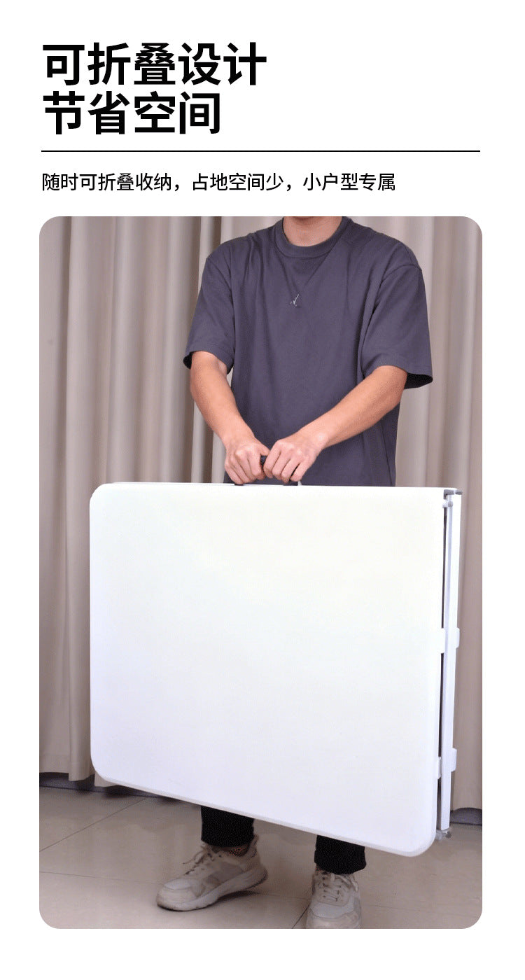 A 180 blow molding folding table HDPE plastic strip table Portable simple hollow table, simple conference table