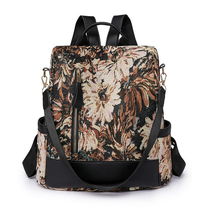 A new American retro trend backpack large capacity simple niche women's backpack - Mixbatch