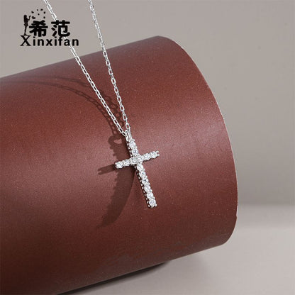 A S925 Sterling Silver Cross Necklace