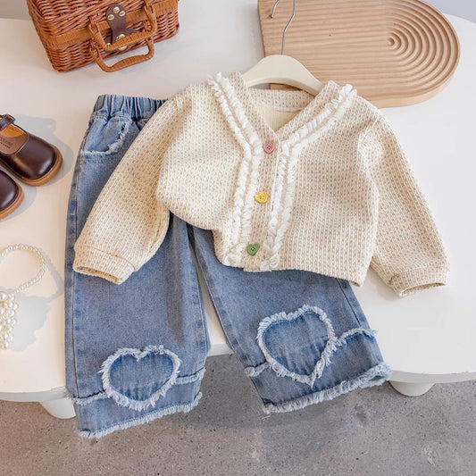 A girls jeans suit