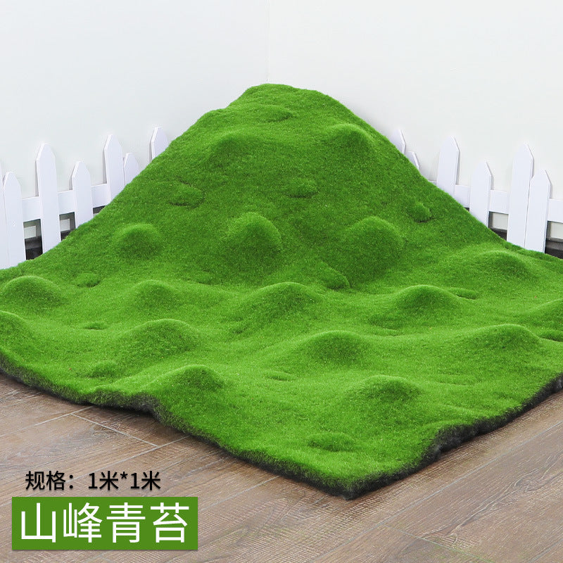 A simulated moss green false moss plant wall moss micro landscape bonsai landscaping decorative lawn turf SIZE: 1M * 1M