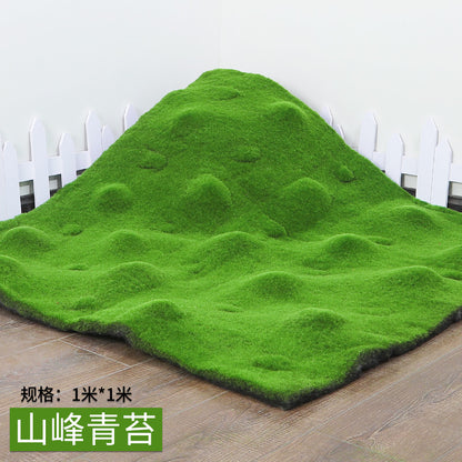 A simulated moss green false moss plant wall moss micro landscape bonsai landscaping decorative lawn turf SIZE: 1M * 1M