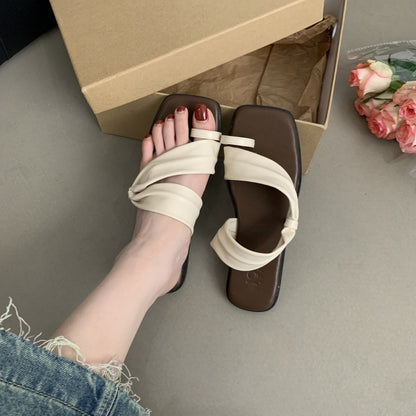 A slippers lady seaside beach soft flat bottom