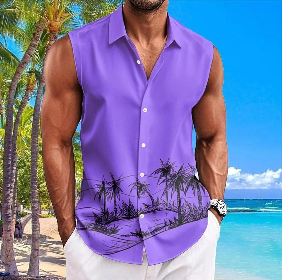 A Shirt Men's Sleeveless Lapel