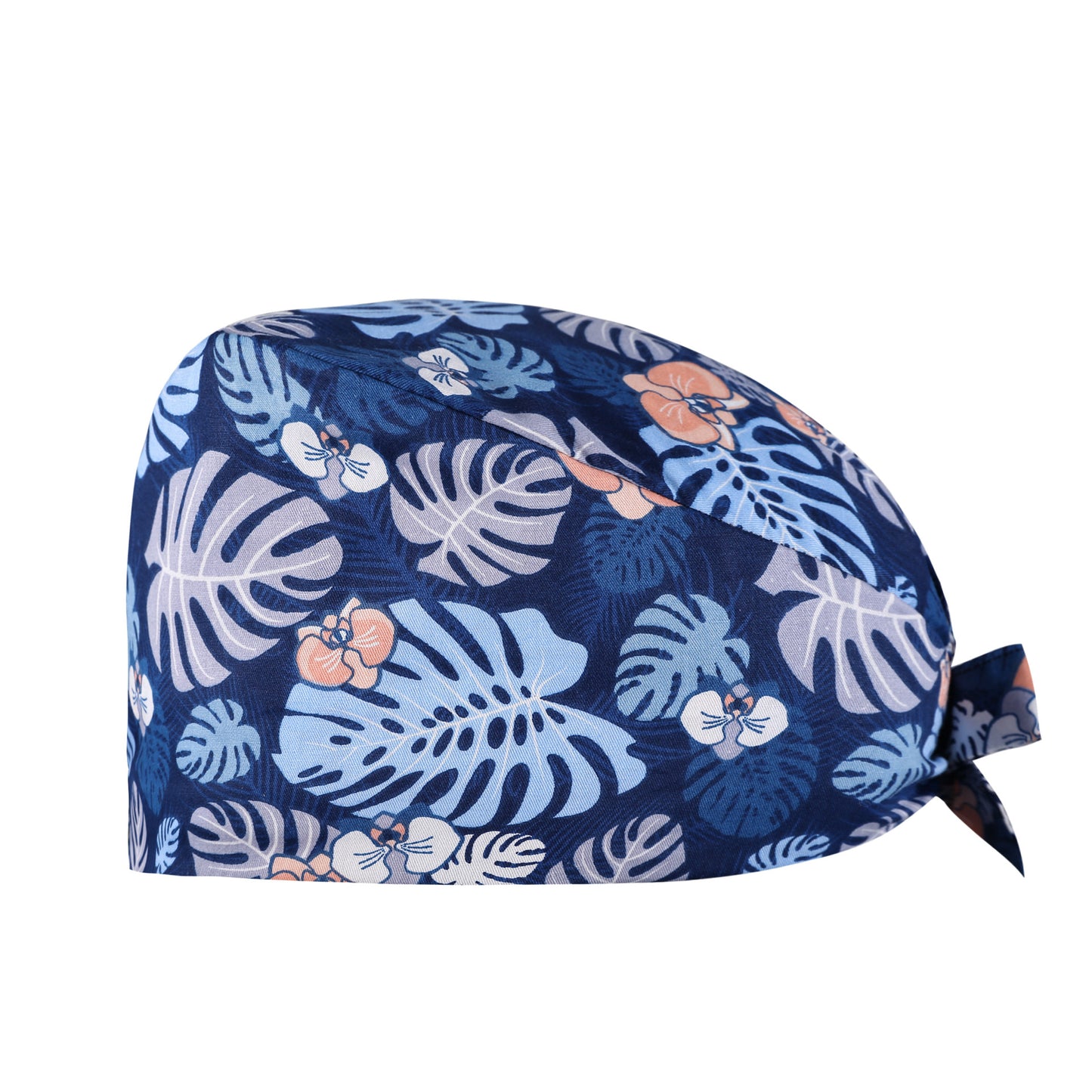 A Surgical cap Printed cap Pure cotton female nurse Baotou Fluffy cap Adjustable Baotou cap Female confinement