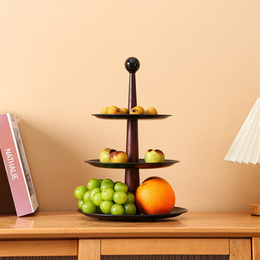 A Nordic light luxury ins multi-layer stainless steel fruit plate