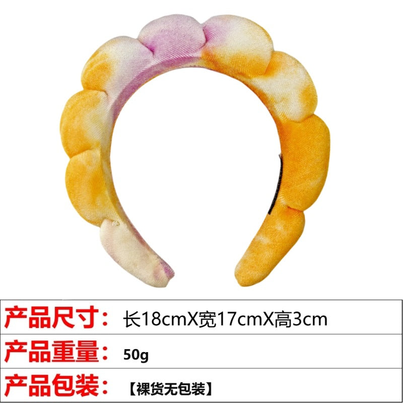 A high cranial top hair accessories women wash face bath clouds sponge headband makeup remover hair band headband