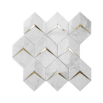 A natural marble shower room wall tiles