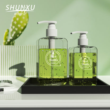 A 300ml transparent bottle Pet cat and dog fragrant body wash bottle PETG sub-packaging 200ml square plastic dilution bottle - Mixbatch