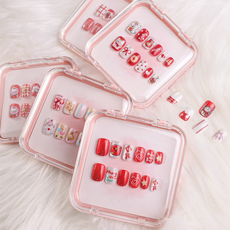 A new three-dimensional gilt cat's eye wearing armor, handmade nail piece nail piece finished nail piece cute cartoon nail sticker - Mixbatch