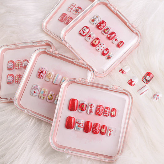 A new three-dimensional gilt cat's eye wearing armor, handmade nail piece nail piece finished nail piece cute cartoon nail sticker - Mixbatch