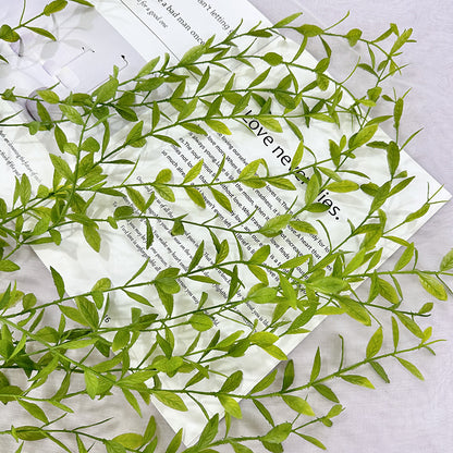 A large willow leaf new willow leaf simulation green plant wedding hall wall hanging home garden plant wall