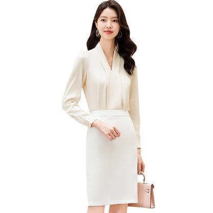 A new busalong long-sleeved blouse commuter professional wear work clothes wholesale 601 - Mixbatch