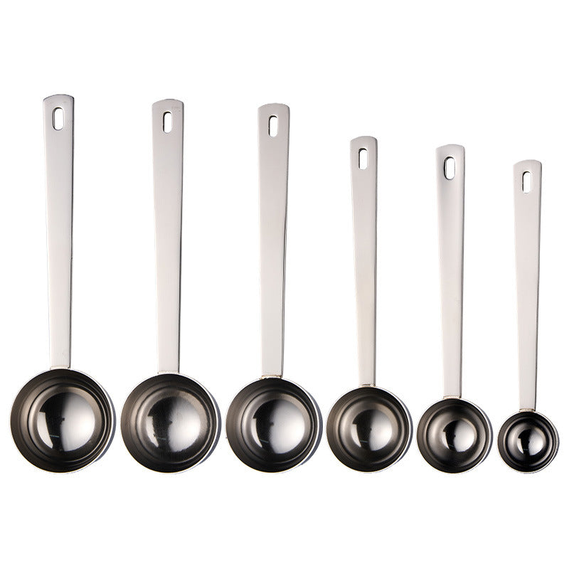A 5ml-30ml measuring spoon 304 stainless steel fruit flour spoon Kitchen baking weighing spoon Coffee bean measuring spoon
