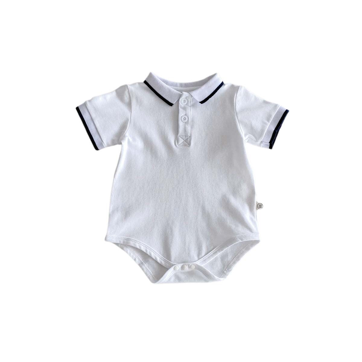 A boy&#039;s clothes summer short-sleeved Polo shirt bag fart ha clothes baby jumpsuit baby lapel one-year-old cotton climbing suit - Mixbatch