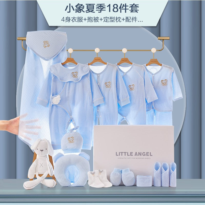 A15 Baby gift box, newborn clothes set, full moon summer pure cotton clothing, spring and autumn birth baby products wholesale - Mixbatch