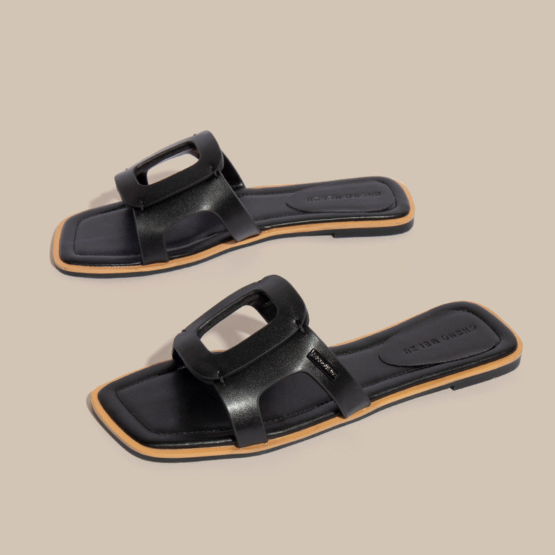 A slippers ladies summer flat beach sandals