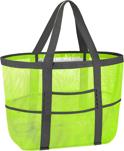 A mesh eye bag mesh portable beach bag large capacity toy storage bag bathroom wash swimming bag