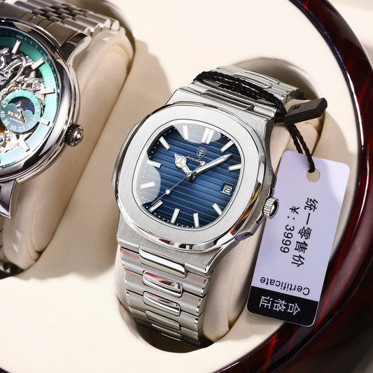 A waterproof luminous new men's watch men's ultra-thin quartz watch