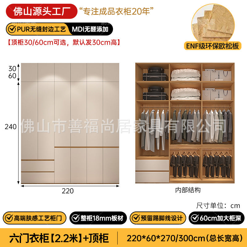 A The solid wood wardrobe with OSB board ENF grade melamine paint finish