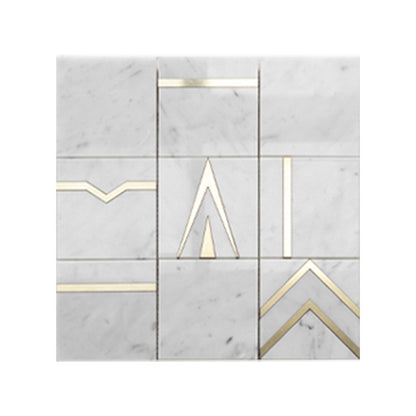 A natural marble shower room wall tiles