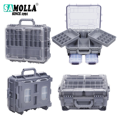A Waterproof Fishing Toolbox – Double-layer, Large Storage for Lures & Accessories