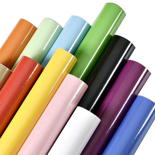 A cabinet self-adhesive sticker furniture renovation waterproof thickened paint wallpaper pearlescent cabinet room wardrobe solid color pvc wallpaper