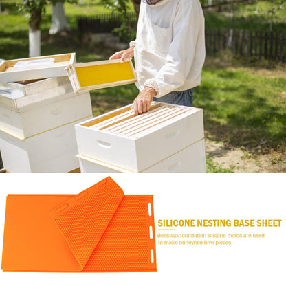 A Beekeeping Tools Silicone Nest Foundation Mould Beeswax Tablet Multi-color Candle Mould Honeycomb DIY