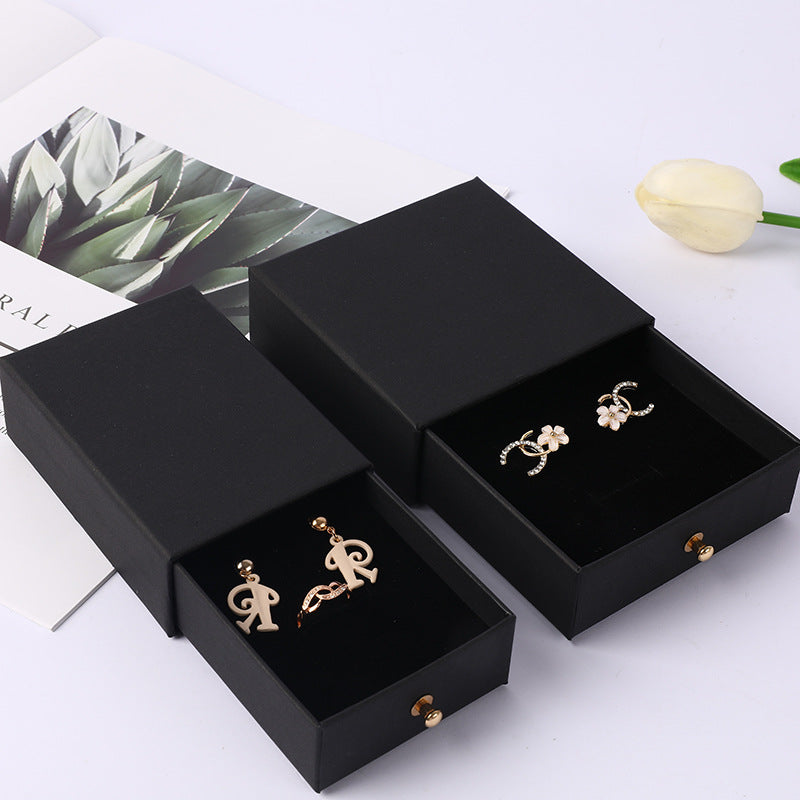 A rivet drawer jewelry box hot gold stamping process