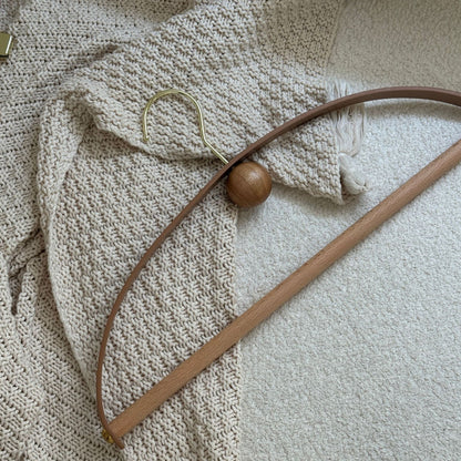 A beech leather hanger pants hanger