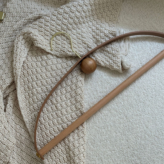 A beech leather hanger pants hanger