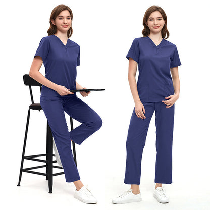 A Surgical Clothes Short Sleeve Washing Clothes Women's Suits Nurse Clothes Operating Room Work Uniforms Isolation Clothes
