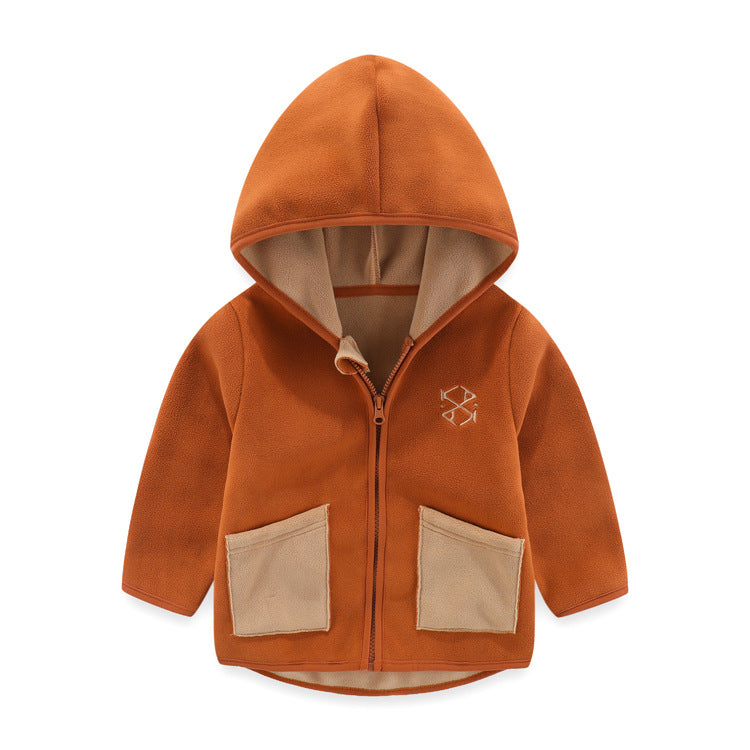A children's warm fleece jacket for winter