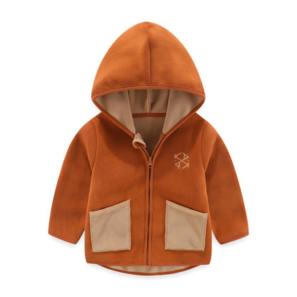 A children's warm fleece jacket for winter