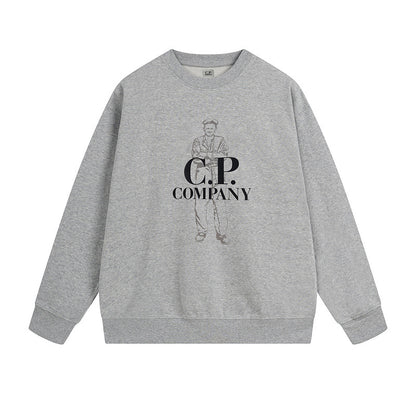 A crew neck sweater