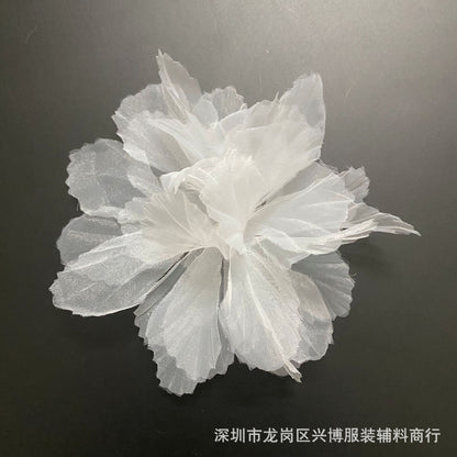 A 14cm three-dimensional organza lace DIY gradual change handmade flower clothing accessories decorative flower ballet doll dance dress - Mixbatch