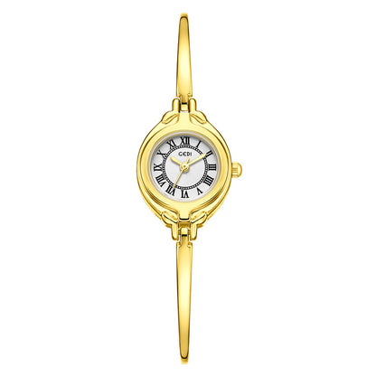 A bracelet watch small retro bracelet women's watch gold high value fine belt quartz watch