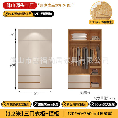 A The solid wood wardrobe with OSB board ENF grade melamine paint finish