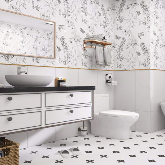 A 600 × 1200 flower tile wall tile