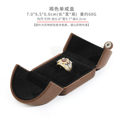 A flannel jewelry box